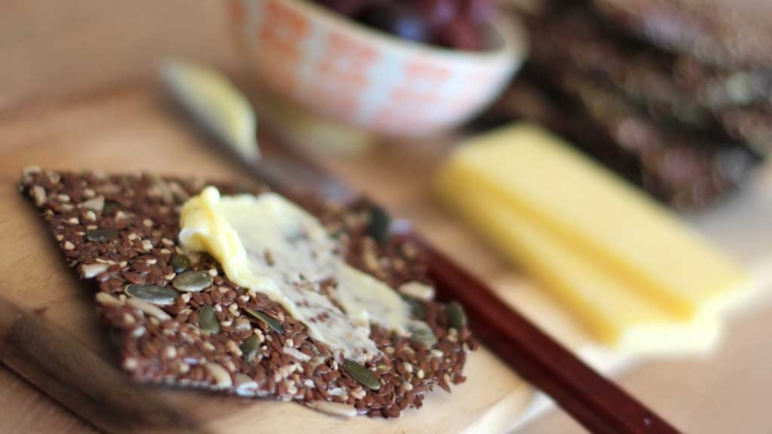 Crunchy seed crackers